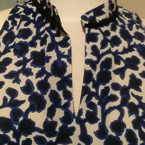 Top, Cynthia Rowley sleeveless tunic blouse blue - Picture 2 of 7